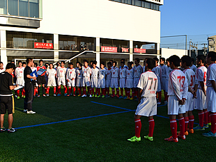 関西大学北陽高校サッカー部15年10月16日 又吉直樹氏ユニフォーム寄贈式