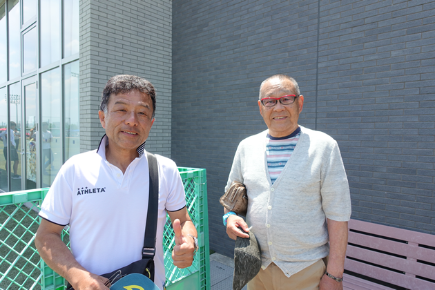 野々村監督と鈴鹿先輩　北陽高校サッカー部